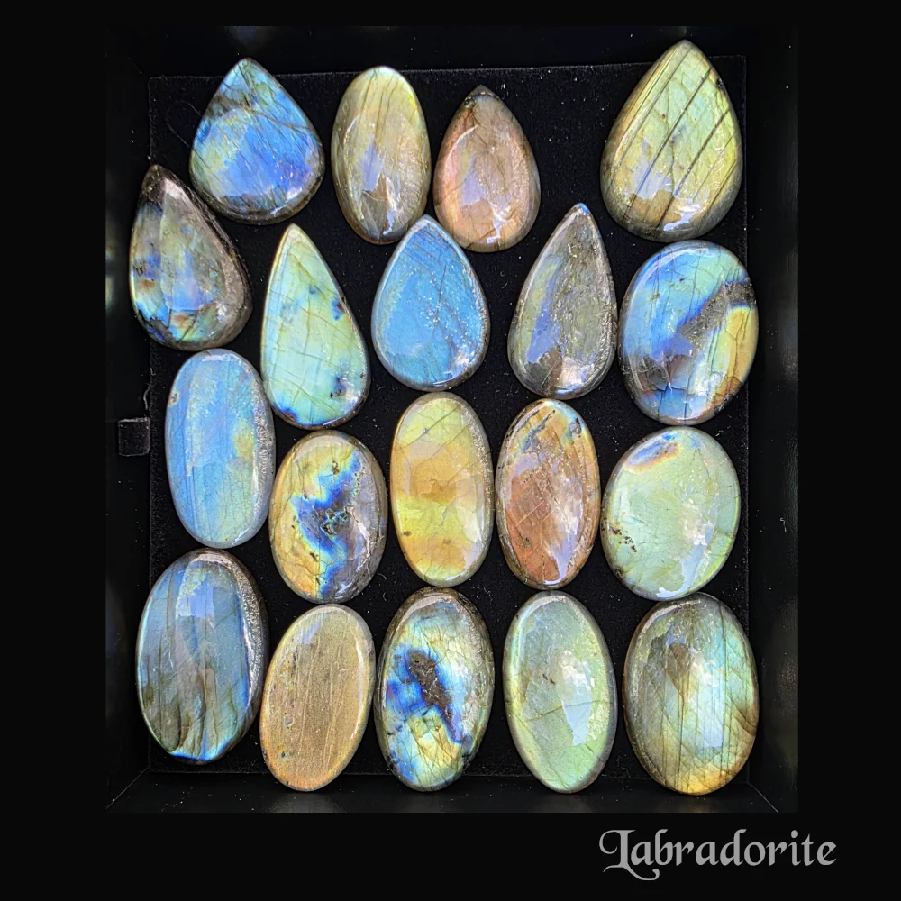 Large labradorite in bright outdoor light