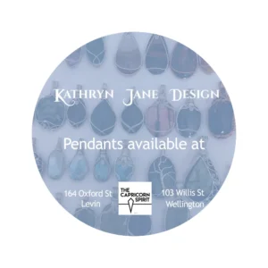 Kathryn Jane Design pendants available at the Capricorn Spirit