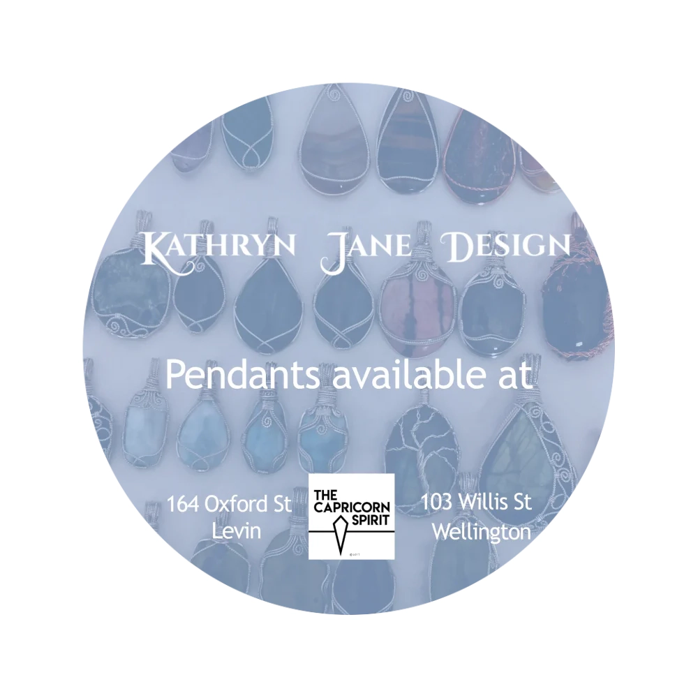Kathryn Jane Design pendants available at the Capricorn Spirit