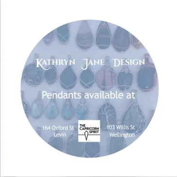 Kathryn Jane Design pendants available at The Capricorn Spirit