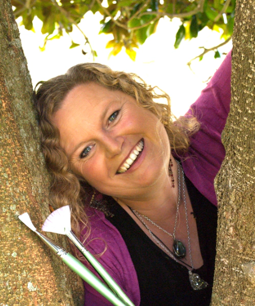 A photo of Kathryn, creator of art and natural gemstone jewellery.